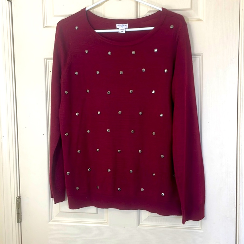 HOLIDAY SALE 🔥🔥 Jaclyn Smith Red Long Sleeves Sweater Size Large